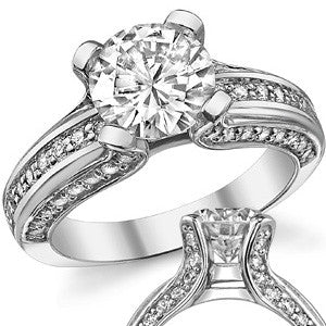 Round Brilliant Moissanite Engagement Ring