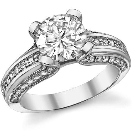 Round Brilliant Moissanite Engagement Ring