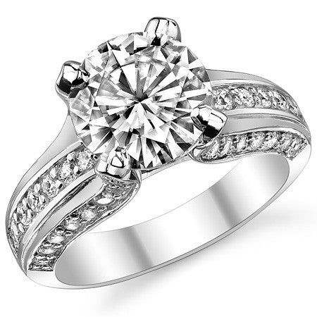 Round Brilliant Moissanite Engagement Ring