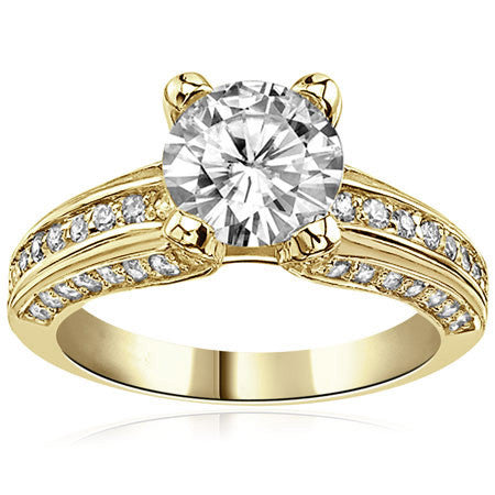Round Brilliant Moissanite Engagement Ring