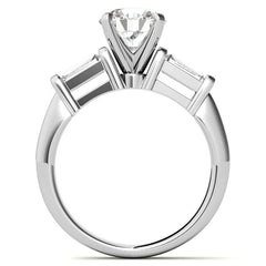 Baguette Moissanite Engagement Ring Setting 0.36ct