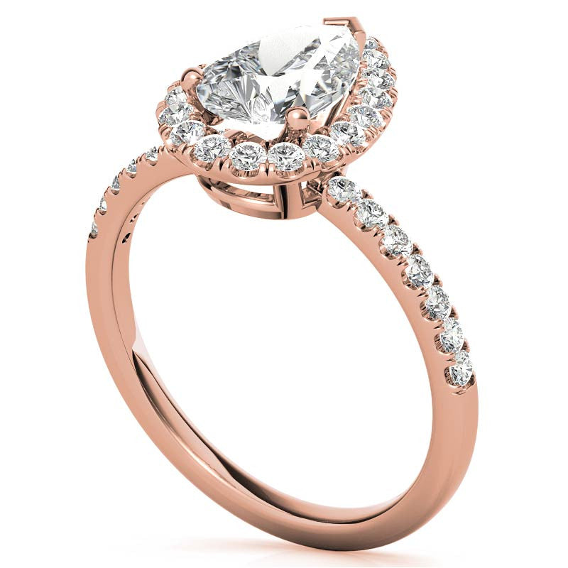 Classic Pear Moissanite Engagement Ring