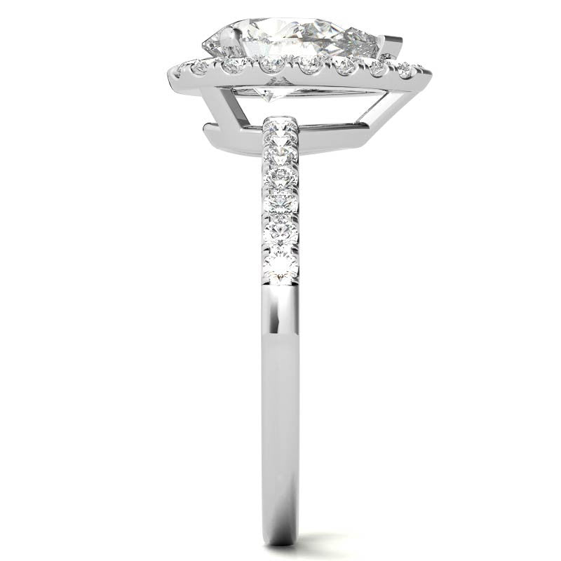 Classic Pear Moissanite Engagement Ring