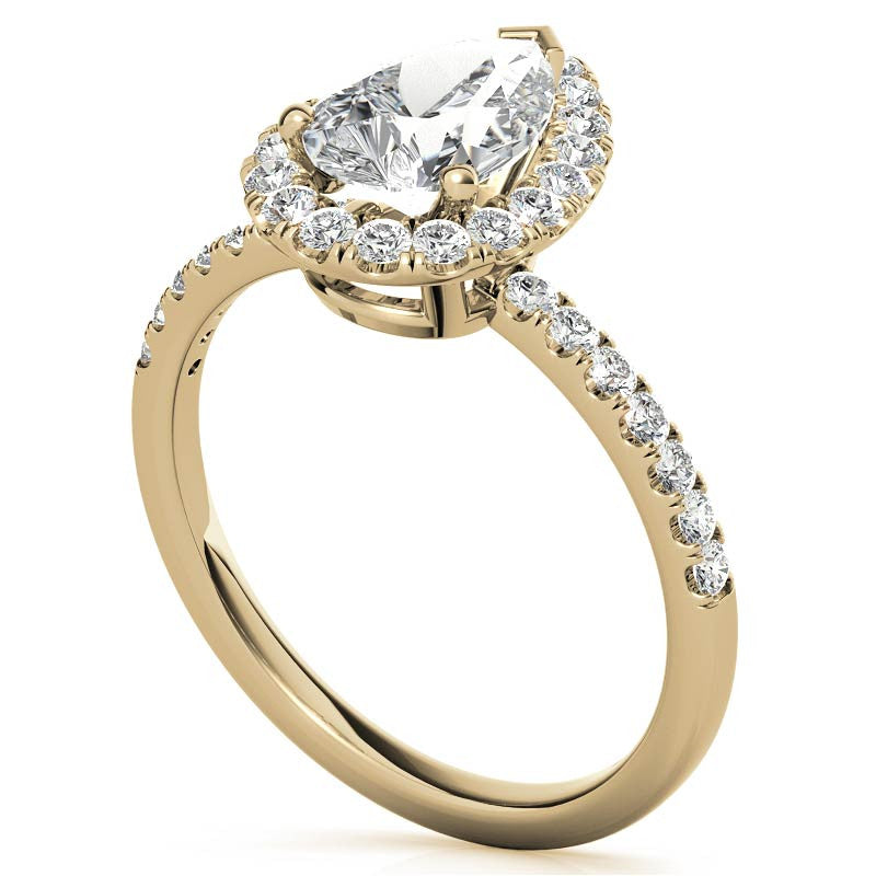 Classic Pear Moissanite Engagement Ring