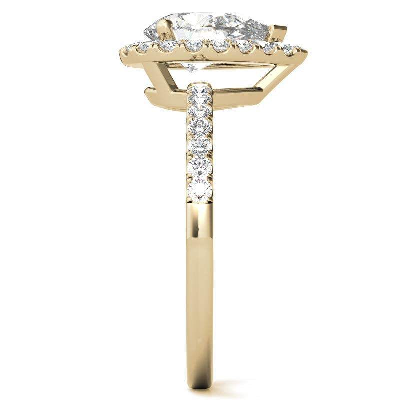Classic Pear Moissanite Engagement Ring