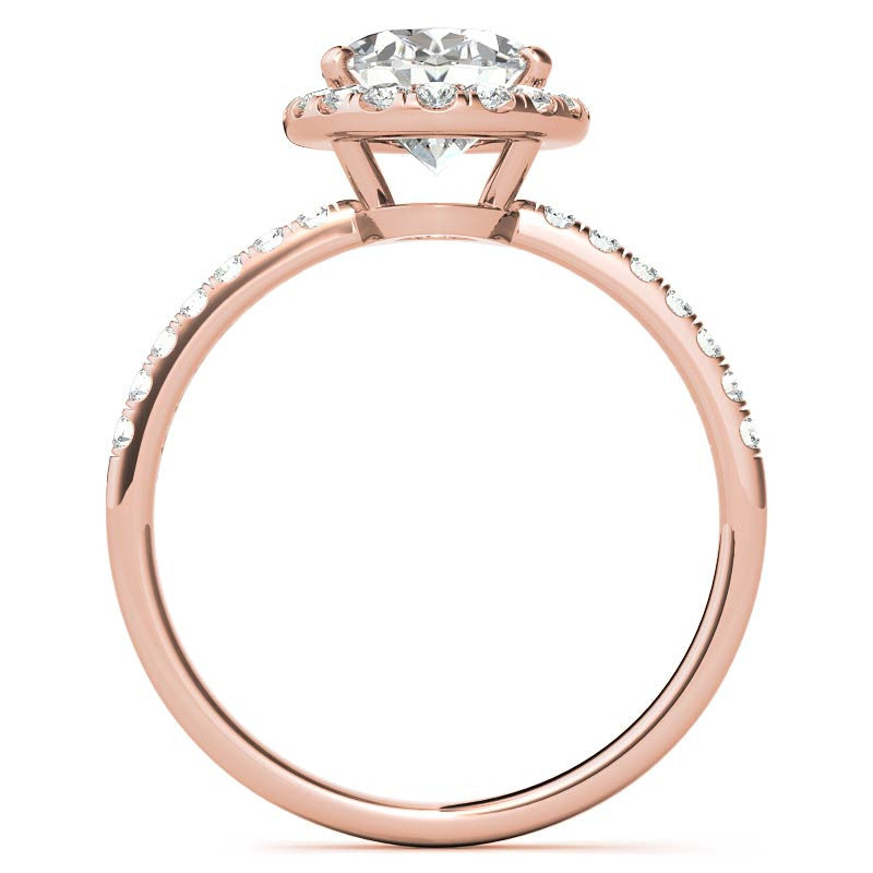 Classic Oval Halo Moissanite Engagement Ring