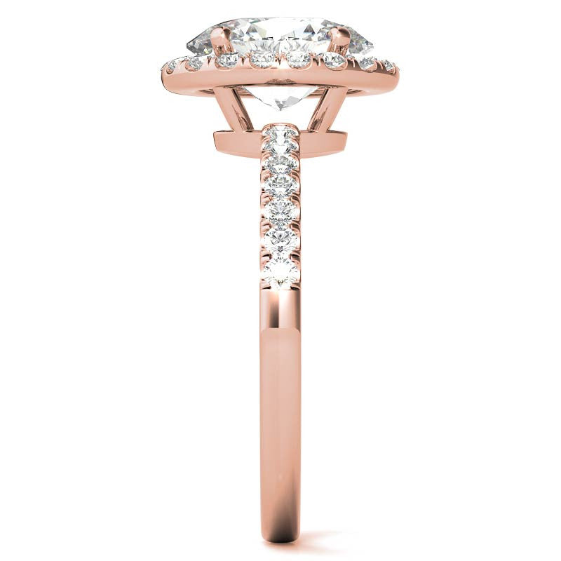 Classic Oval Halo Moissanite Engagement Ring