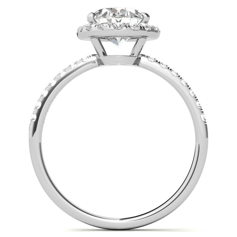 Classic Oval Halo Moissanite Engagement Ring
