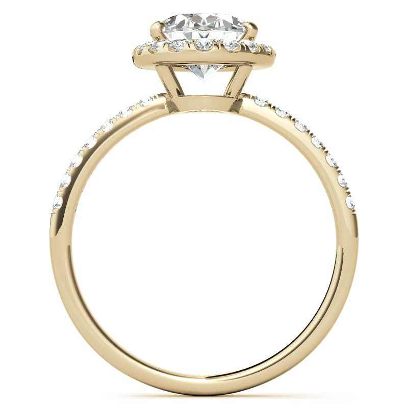 Classic Oval Halo Moissanite Engagement Ring