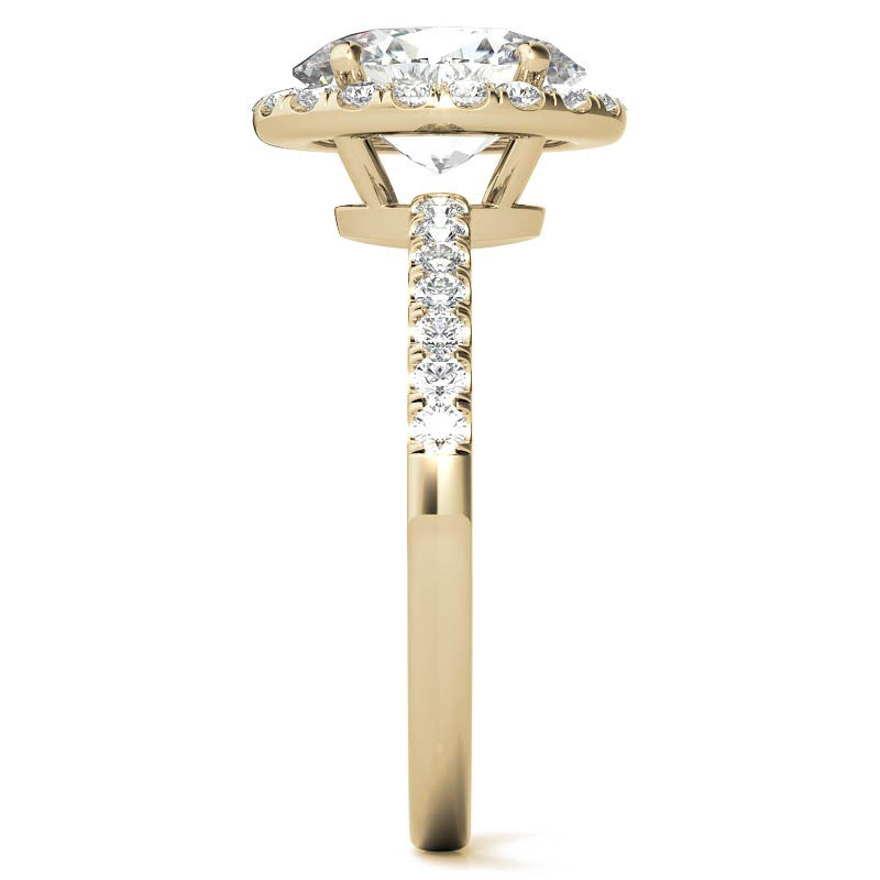 Classic Oval Halo Moissanite Engagement Ring