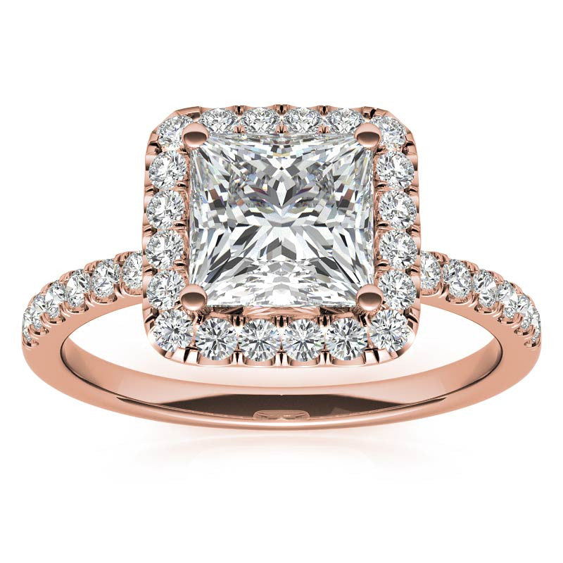 Classic Princess cut Moissanite Engagement Ring