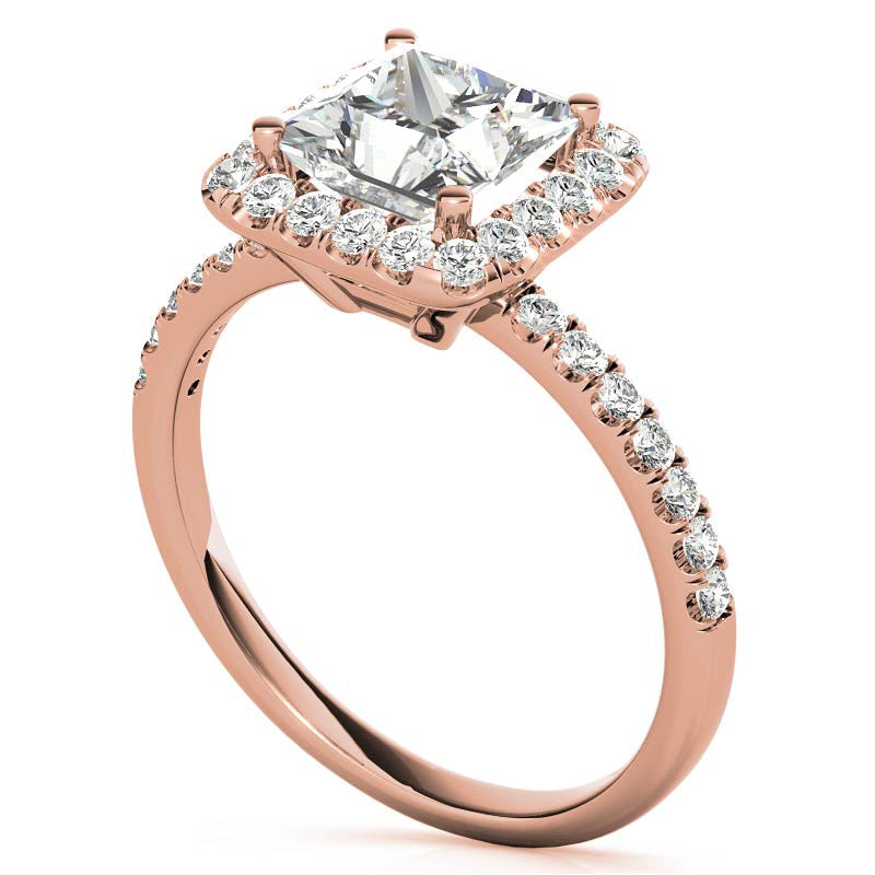 Classic Princess cut Moissanite Engagement Ring
