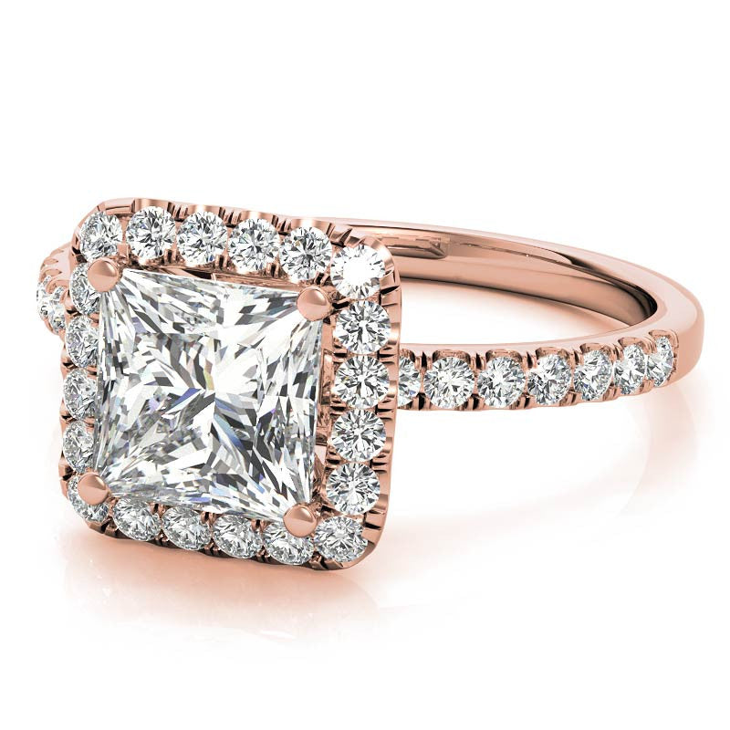 Classic Princess cut Moissanite Engagement Ring