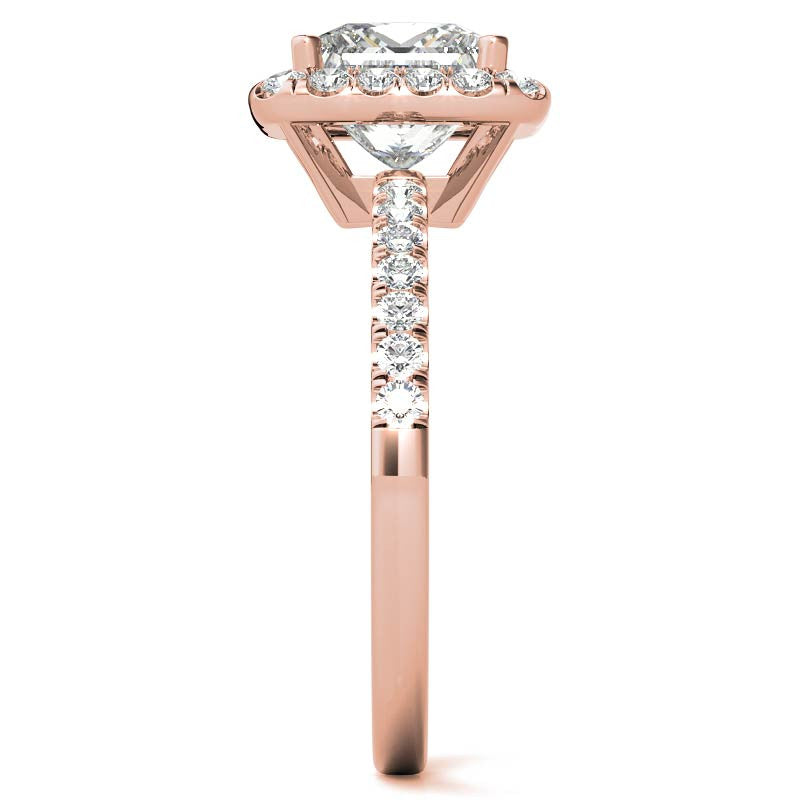 Classic Princess cut Moissanite Engagement Ring