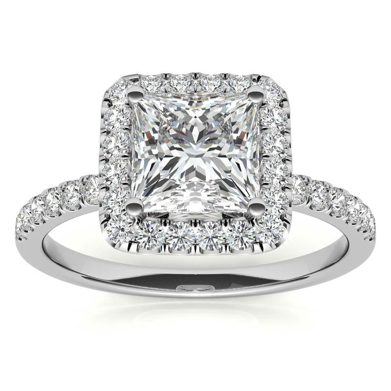 Classic Princess cut Moissanite Engagement Ring