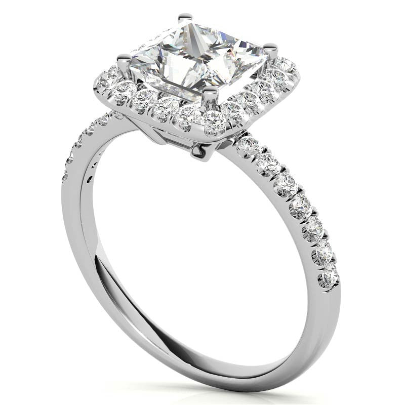 Classic Princess cut Moissanite Engagement Ring