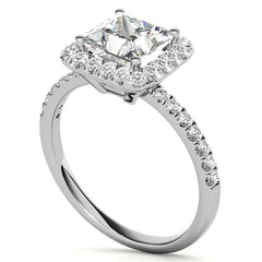 Classic Princess cut Moissanite Engagement Ring