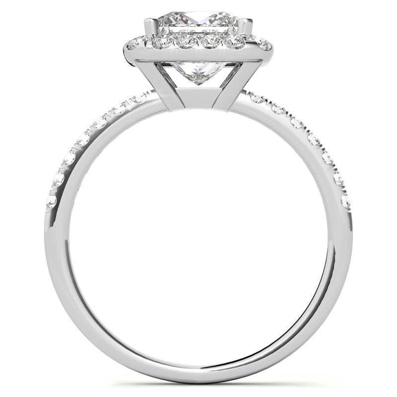 Classic Princess cut Moissanite Engagement Ring