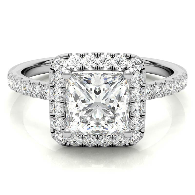 Classic Princess cut Moissanite Engagement Ring