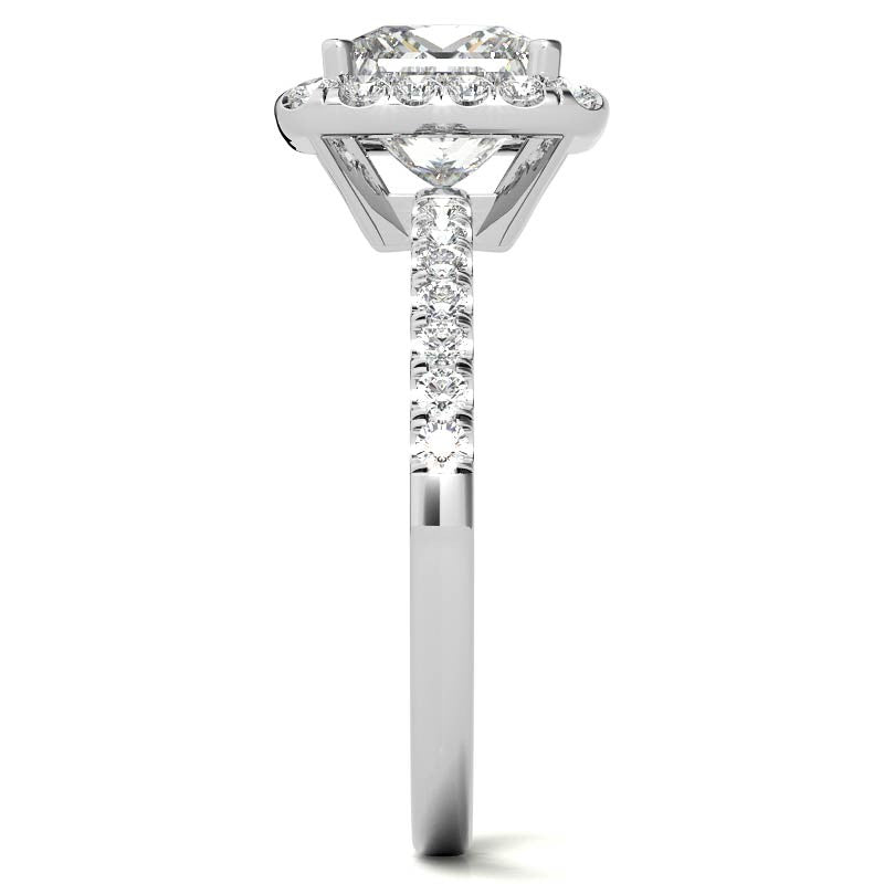Classic Princess cut Moissanite Engagement Ring