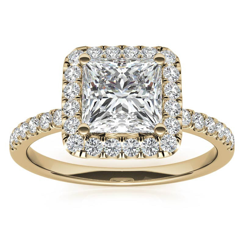 Classic Princess cut Moissanite Engagement Ring