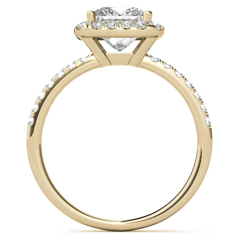 Classic Princess cut Moissanite Engagement Ring
