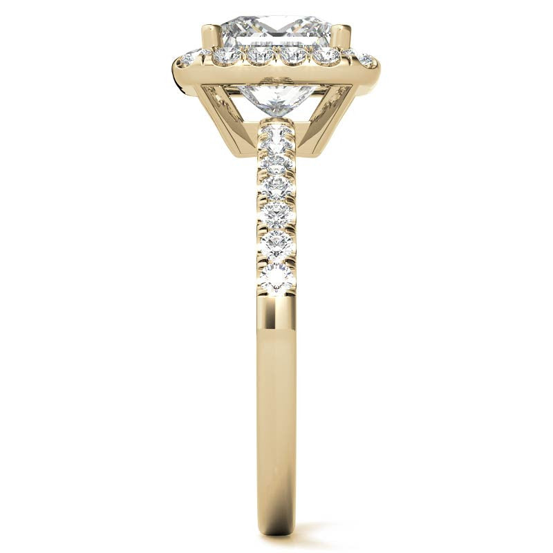 Classic Princess cut Moissanite Engagement Ring