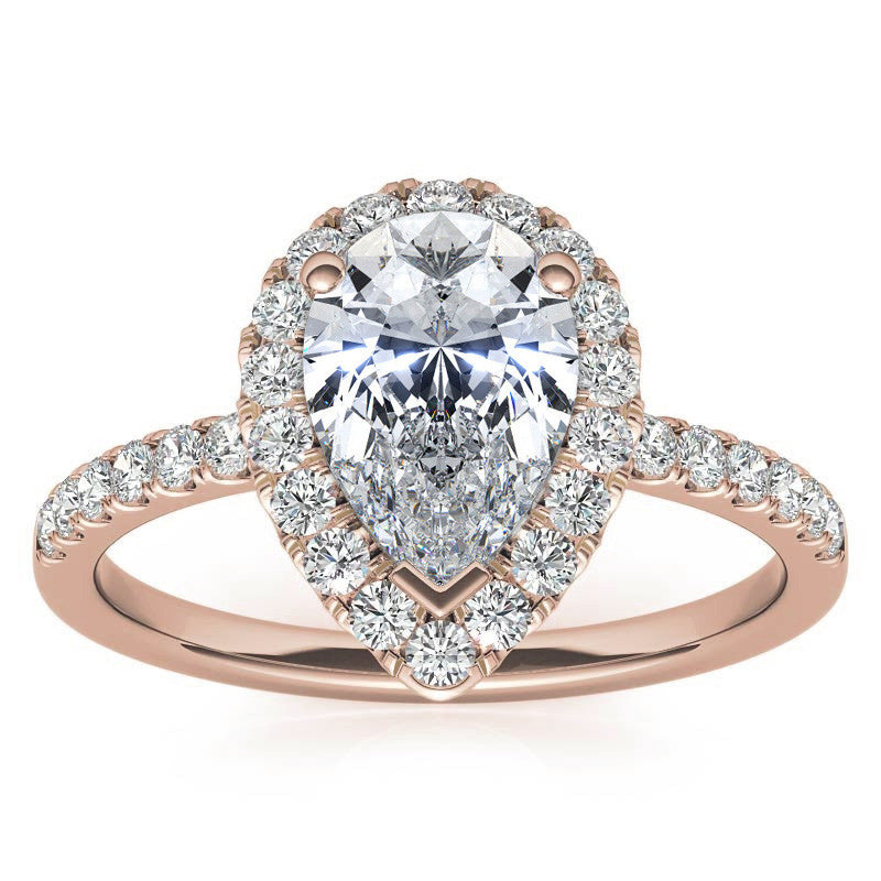 Classic Pear Moissanite Engagement Ring
