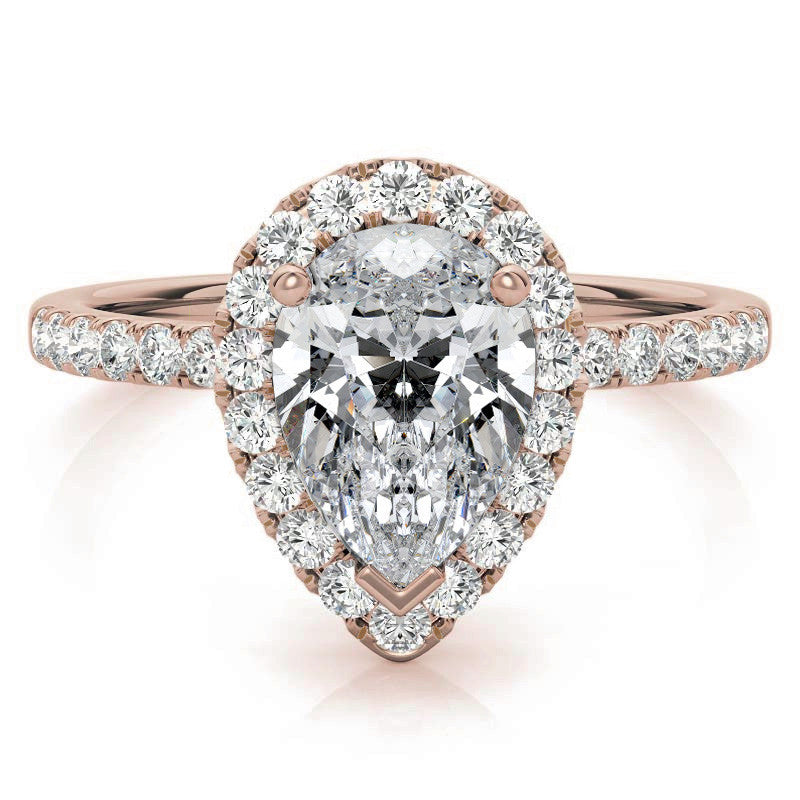 Classic Pear Moissanite Engagement Ring