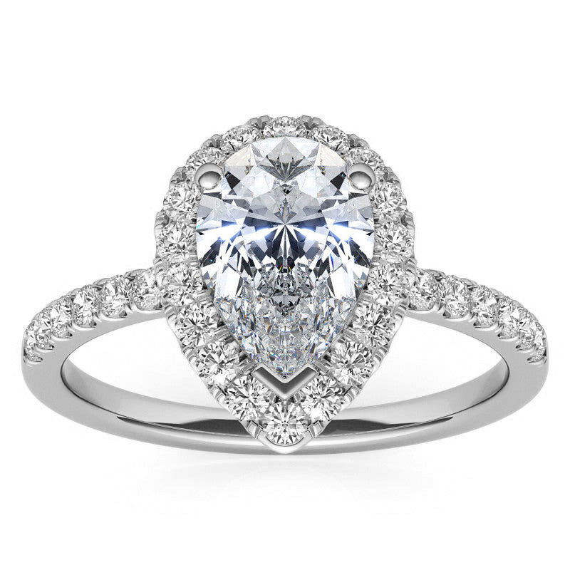 Classic Pear Moissanite Engagement Ring