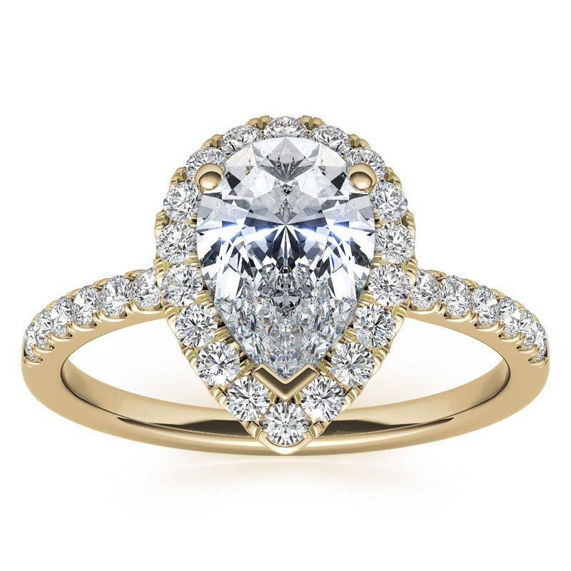 Classic Pear Moissanite Engagement Ring