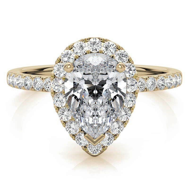 Classic Pear Moissanite Engagement Ring