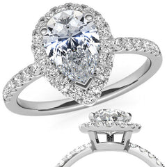 Classic Pear Moissanite Engagement Ring