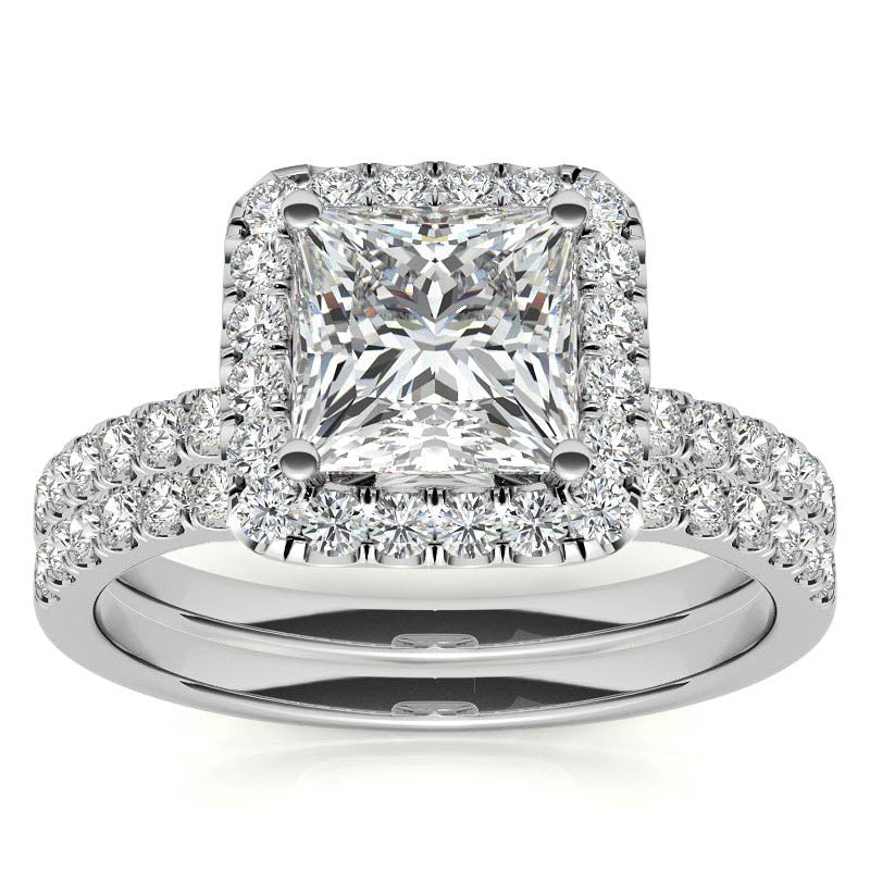 Classic Princess cut Moissanite Engagement Ring