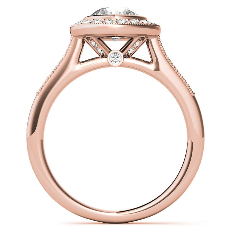 Round Legacy Halo Moissanite Engagement Ring