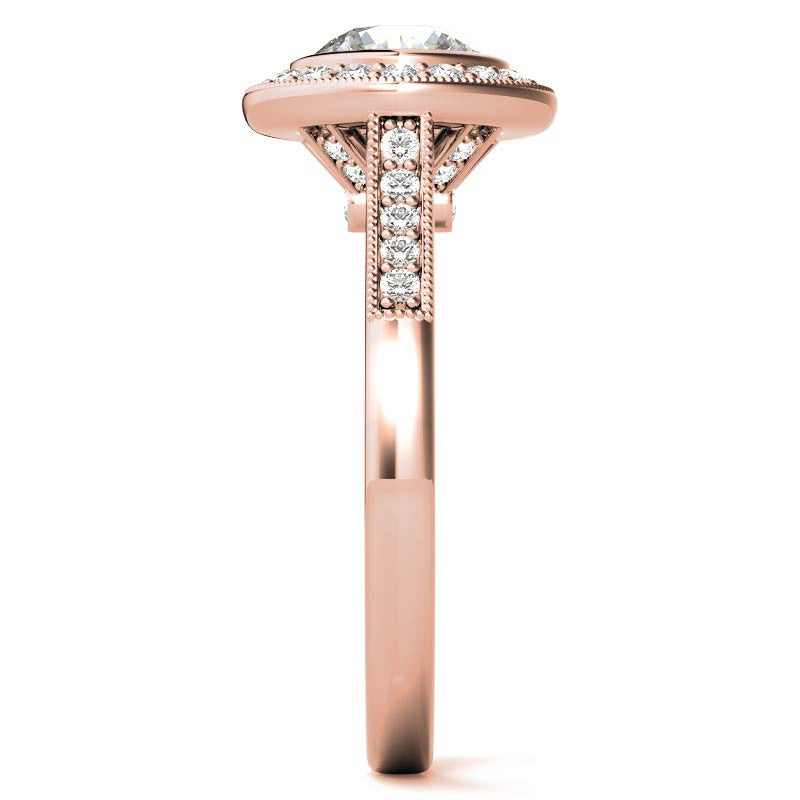 Round Legacy Halo Moissanite Engagement Ring