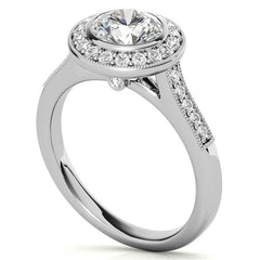Round Legacy Halo Moissanite Engagement Ring
