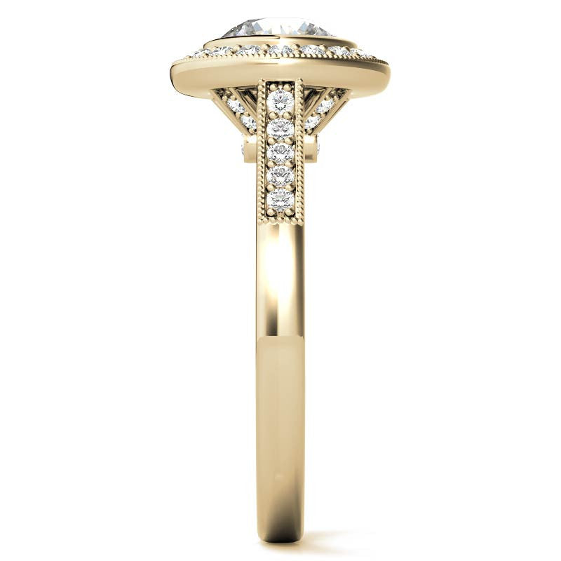 Round Legacy Halo Moissanite Engagement Ring