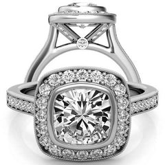 Legacy Cushion Moissanite Engagement Ring