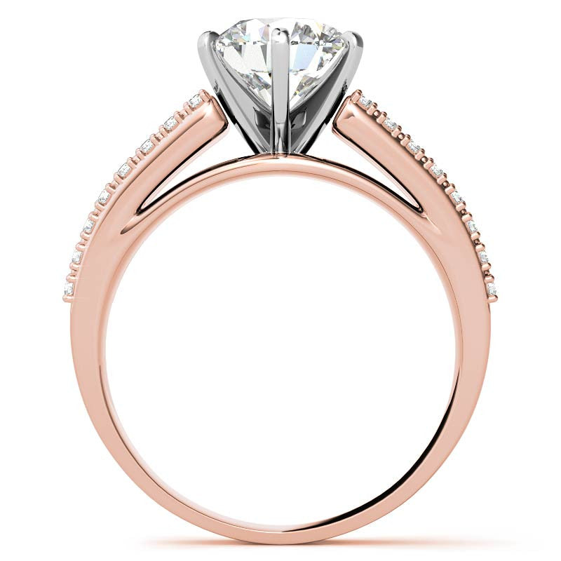 Moissanite & Diamond Celtic Style Engagement Ring