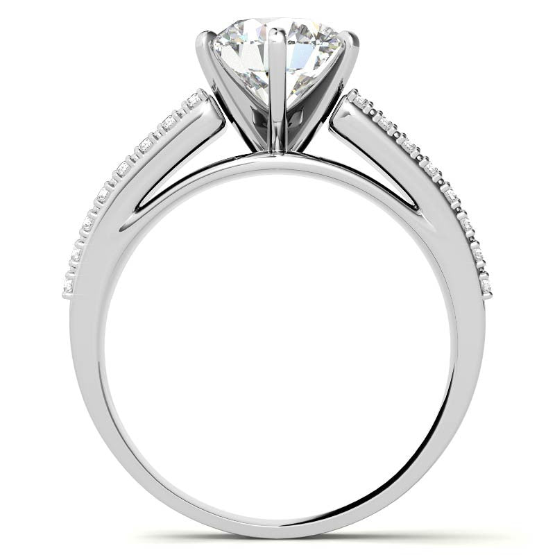 Moissanite & Diamond Celtic Style Engagement Ring