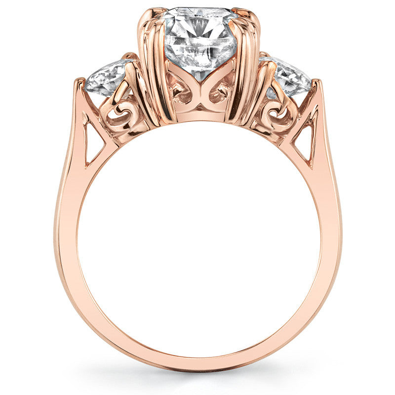 Rectangular Cushion Three-Stone Moissanite Engagement Ring