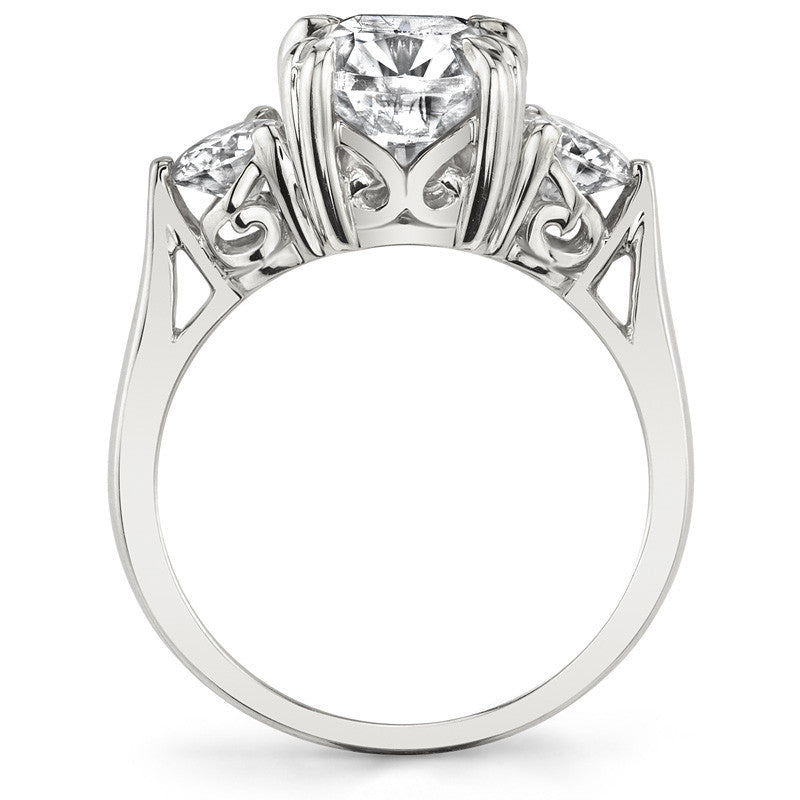 Rectangular Cushion Three-Stone Moissanite Engagement Ring