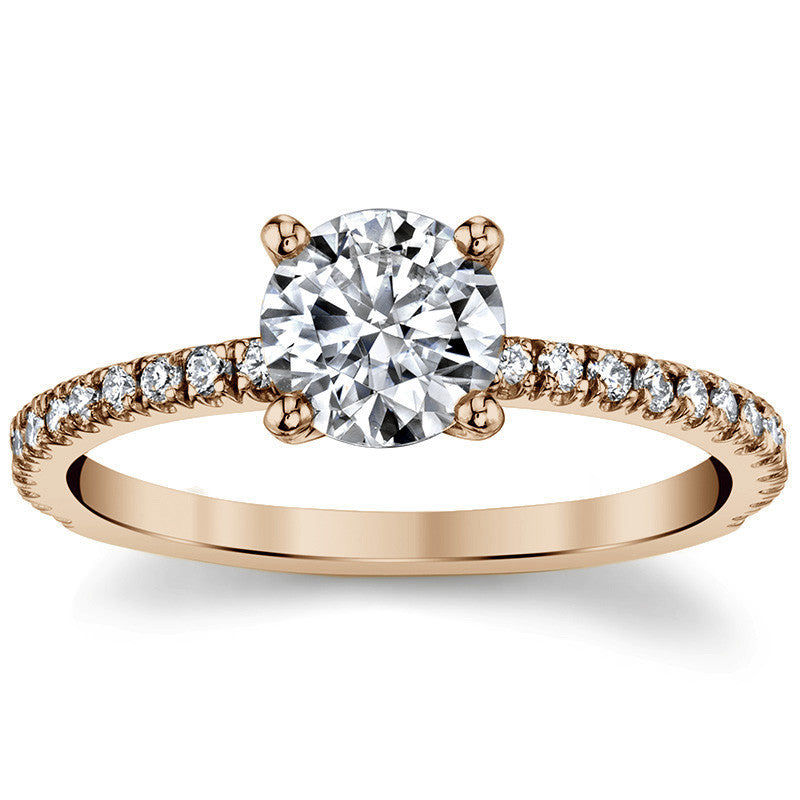 Round Low Set Moissanite Engagement Ring