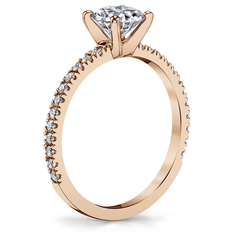Round Low Set Moissanite Engagement Ring