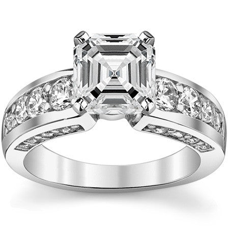 Round Brilliant Moissanite Engagement Ring Setting 1.1ct