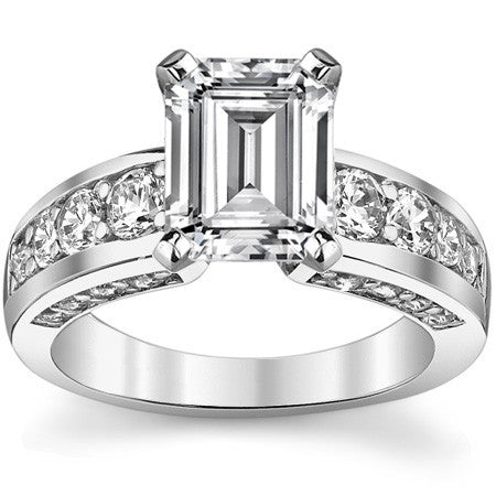 Round Brilliant Moissanite Engagement Ring Setting 1.1ct