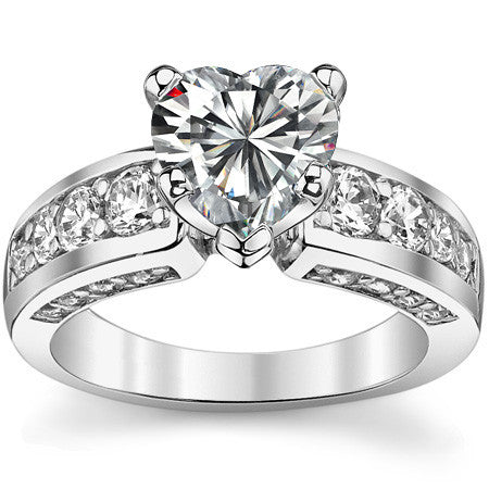 Round Brilliant Moissanite Engagement Ring Setting 1.1ct