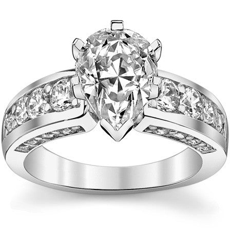 Round Brilliant Moissanite Engagement Ring Setting 1.1ct