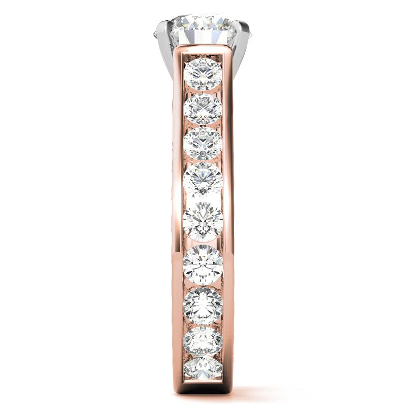 Round Antique Moissanite Engagement Ring Setting 1.8ct